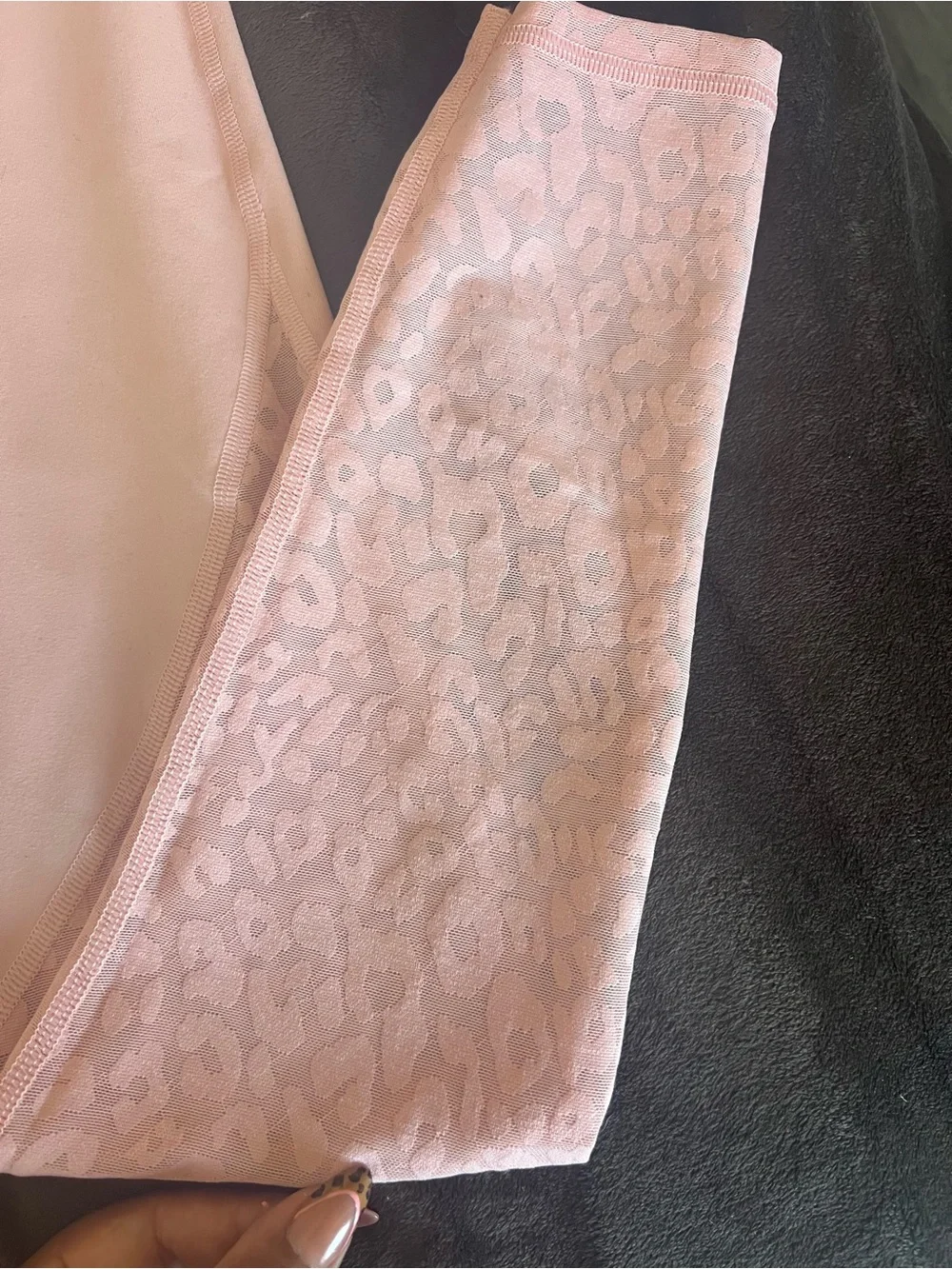 PINK Victoria's Secret Pale Pink Seamless Sports Bra & Leggings Set